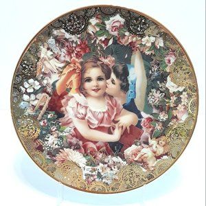 Dearest Kiss Romantic Victorian Keepsakes Plate 8"